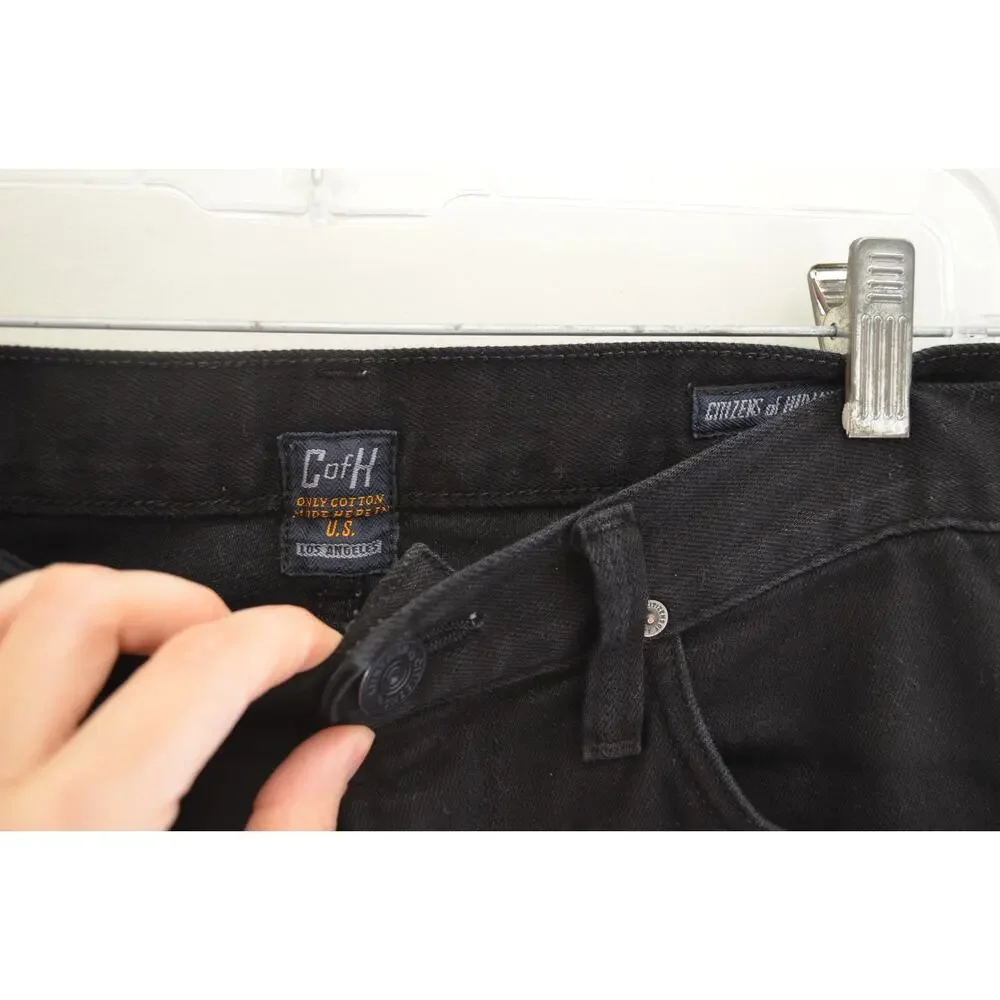 Citizens of Humanity Mens Sid Straight Leg Jeans Black Wash Size 29 Waist